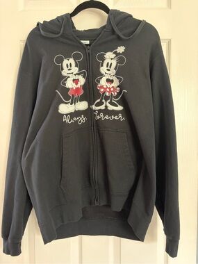 Black Mickey & Minnie Zip Hoodie